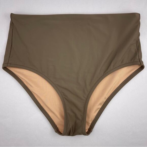 Madewell Second Wave Retro High-Waisted Bikini Bottom - Picture 1 of 4